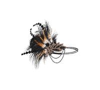 BABEYOND Accessorio per capelli con piume e paillettes, stile anni '20, colore: nero