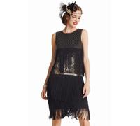 BABEYOND ArtiDeco Abito Charleston Donna Anni '20 Vestiti Anni '20 con Frange Lungo, Paillettes e Perline in Stile Grande Gatsby Vestiti daCocktail 1920s Costume Flapper Donna