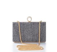 BABEYOND Borsa da sera da donna, elegante chain bag e catena rimovibile, borsa a tracolla, borsa a tracolla, grigio scuro, taglia unica