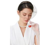 Babeyond Cerchietto elegante con velo da donna, in stile anni ‘20, ideale per matrimoni, party, cocktail, feste in maschera, carnevale, Halloween, di colore nero