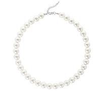 BABEYOND - Collana girocollo con perle sintetiche rotonde, da sposa, per matrimonio, colore: bianco e Lega, colore: Diametro della perla: 12 mm., cod. WH-necklaces-3-1