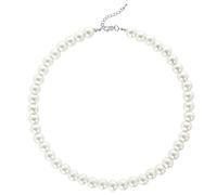 BABEYOND - Collana girocollo con perle sintetiche rotonde, da sposa, per matrimonio, colore: bianco e Lega, colore: Diametro della perla: 10 mm., cod. WH-necklaces-2-1