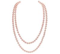Babeyond, Collana lunga con nodo di perle sintetiche stile anni Venti, collana da "flapper girl" con perle finte, 1-Pack