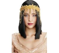 BABEYOND Fascia per capelli anni '20, stile Grande Gatsby, stile anni '20, con catena ruggente, accessorio per capelli vintage, colore oro