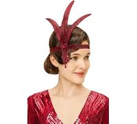 BABEYOND Fascia per capelli da donna anni '20 anni '20 Gatsby, colore rosso
