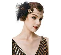 BABEYOND fascia per capelli da donna anni '20, stile Flapper Charleston e Grande Gatsby, per costume, accessorio, color oro