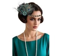 BABEYOND Fascia per capelli da donna in stile anni '20 anni '20 Charleston, accessorio per carnevale, colore: verde