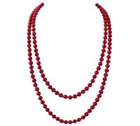BABEYOND Gatsby - Collana lunga con perle e nodo, stile anni '20, 1, Plastica, Non pietra preziosa