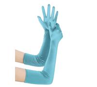 BABEYOND Guanti da donna in raso, Classic Opera, feste, Audrey Hepburn Gloves, stile 1920s, elastici, taglia adulta, gomito to Wrist, Celeste., 55