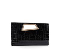 BABEYOND Pochette da donna - Elegante borsa da sera in pelle PU glitterata borsa per varie occasioni come uso quotidiano, cene serali, appuntamenti, matrimoni e feste in costume, Nero brillante