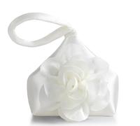 BABEYOND Pochette da donna eleganti borse da sera con rose anni '20 flapper pochette per feste in costume, matrimoni e uso quotidiano, bianco, Taglia unica