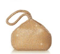 BABEYOND Pochette Donna Argento Strass Clutch Cerimonia Borsetta da Sera Elegante Borsa per Matrimonio Party Sposa(Oro)