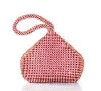 BABEYOND Pochette Donna Argento Strass Clutch Cerimonia Borsetta da Sera Elegante Borsa per Matrimonio Party Sposa(rosa acceso)