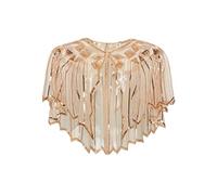 BABEYOND Scaldacollo da donna Stola per abito da sera 1920s Retro sciarpa matrimonio festa sposa sciarpa gatsby costume accessori, oro rosa., Taglia unica