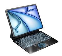 BABG Custodia con tastiera per iPad Air 11" (M2) 2024 e iPad Pro 11" (1a/2a/3a/4a generazione), custodia con tastiera magica con trackpad multi-touch, retroilluminata, compatibile con iPad Air da 11