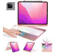 BABG Custodia con tastiera per iPad Air 13 "(M3/M2) e iPad Pro 13 (M5/M4), iPad Pro 12,9 (6a/5a/4a/3a generazione) custodia con tastiera, girevole a 360°, Toupad, retroilluminata, ricarica a matita