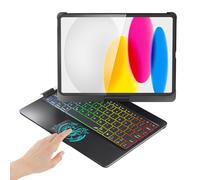 BABG Custodia con tastiera touchpad per iPad 10a generazione e iPad 11a (A16, 2025), iPad Air 11 (M3, M2/iPad Pro 11" e iPad Air 5th/Air 4th, girevole a 360°, 7 modalità di utilizzo