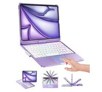 BABG Custodia con tastiera touchpad per iPad Air 11 (M3, M2)/iPad Pro 11" (1a/2a/3a/4a generazione) e iPad Air 5a/Air 4a tastiera, girevole a 360°, 7 modalità di utilizzo, retroilluminazione