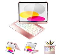 BABG Custodia per tastiera per iPad 10a generazione e iPad 11a (A16, 2025), iPad Air 11/iPad Pro 11" tastiera e iPad Air 5a/Air 4a tastiera, non trackpad, girevole a 360°, 7 modalità di utilizzo