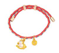 BABIBAOBEI Accessorio alla moda con grazioso ciondolo a forma di cavallo su cordoncino intrecciato, ideale per regalare un cavallo zodiacale, Misura unica, come descritto