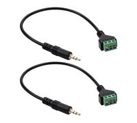 BABIBAOBEI Cavo placcato oro da 3,5 mm TRS maschio a 3 pin AV adattatore 30 cm resistente alla corrosione per apparecchiature da studio adattatori TRS placcati in oro