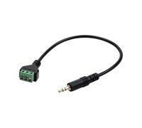 BABIBAOBEI Cavo placcato oro da 3,5 mm TRS maschio a 3 pin AV adattatore 30 cm resistente alla corrosione per apparecchiature da studio adattatori TRS placcati in oro