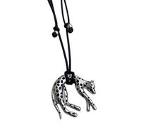 BABIBAOBEI Collana con ciondolo leopardato retrò realizzata in lega con robusta galvanostegia per un'elegante collana leopardata da indossare tutti i giorni, Misura unica, come descritto, come