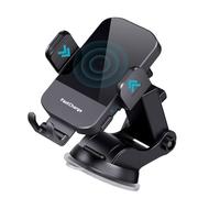 BABIBAOBEI Doppia funzione di ricarica e supporto per veicolo 15 W Veloce intelligente bloccaggio automatico per uso sicuro del telefono Supporto auto bloccaggio automatico