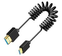 BABIBAOBEI Flessibile UHD2.1 Spring Coil Cable 8K @ 60Hz Connettori Placcato Oro Linea Cavo Elastico Per Tablet E HDTV Cavo A Spirale Per Monitor / proiettori