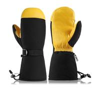 BABIBAOBEI Guanti da sci termici antivento per uomo donna freddo impermeabile caldo inverno antiscivolo grip per sci sci