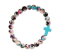 BABIBAOBEI Inspire - Perline a forma di croce con accento di pietra vibrante, gioiello da donna alla moda per connessioni spirituali