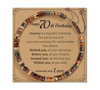 BABIBAOBEI Pietra regolabile tessuta a mano con disegni di biglietti di benedizione per personalizzare stili disegni unici, Misura unica, come descritto