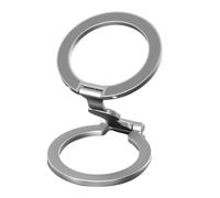 BABIBAOBEI Supporto per telefono in metallo con base rotante Supporto mobile a doppio cerchio per posizionamento verticale orizzontale Supporto per cellulare