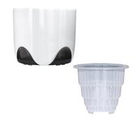 BABIBAOBEI Vaso per fiori Phalaenopsis progettato per il controllo dell'umidità e lo scambio di ossigeno, vasi per orchidee in resina con drenaggio