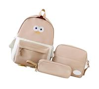 BABIBAOBEI Zaini per ragazza, 3 pezzi, zaino per la scuola per bambini e adolescenti, con borsa a tracolla, set di belle borse per libri, viaggi, scuola, zaini per ragazza, Khaki Tre Pezzi Se