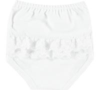 Babidu 2103 Slip Bebe Volante in Pizzo Abbigliamento Battesimo, Bianco (Bianco 1), 98 (Dimensioni Produttore:36) per Neonati, Bianco (1), Taglia Unica