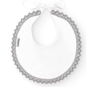 BABIDU Bavaglini 100% cotone con bordo in pizzo, per neonati e da 0 a 6 mesi, morbidi bavaglini rotondi e con nastro, impermeabili e assorbenti, per sbavare, bavaglino unisex regolabile, taglia unica