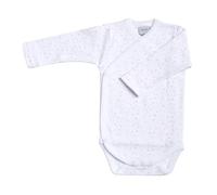 BABIDU Body Neonato a Maniche Lunghe 100% Cotone con Stampa Stelle e Chiusura ad Incrocio, Body Neonato e Prematuro, Tessuto Morbido e Ipoallergenico per Pelli Sensibili, Abbigliamento Unisex