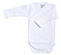 BABIDU Body Neonato a Maniche Lunghe 100% Cotone con Stampa Stelle e Chiusura ad Incrocio, Body Neonato e Prematuro, Tessuto Morbido e Ipoallergenico per Pelli Sensibili, Abbigliamento Unisex