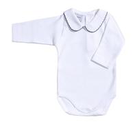 BABIDU Body Neonato a Maniche Lunghe in 100% Cotone, Tutina Neonato Realizzato in Tessuto Morbido, Traspirante e Anallergico per Pelli Sensibili, Body in Piqué con Collo a Polo, Abbigliamento Unisex