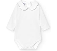 BABIDU Body Neonato a Maniche Lunghe in 100% Cotone, Tutina Neonato Realizzato in Tessuto Morbido, Traspirante e Anallergico per Pelli Sensibili, Body in Piqué con Collo a Polo, Abbigliamento Unisex