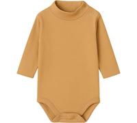 BABIDU Body neonato dolcevita a maniche lunghe 100% cotone, body neonato morbido tessuto traspirante ipoallergenico per pelli sensibili, vestiti unisex per battesimo neonato e bambina