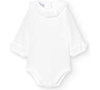 BABIDU Body Neonato Manica Lunga 100% Cotone con Colletto Prato con Pizzo, Body Neonato Realizzato in Morbido Tessuto Anallergico e Traspirante, Abbigliamento Unisex Neonato e Bambina, Prima Indossata