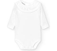 BABIDU Body Cuello Volante Affusolato, Bianco, 24 Months Unisex-Bimbi