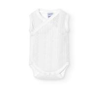 BABIDU Body per neonato incrociato senza maniche in cotone 100%, body in tessuto perlato morbido e traspirante, abbigliamento ideale per neonati e ragazze, design unisex per la prima usura