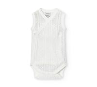 BABIDU Body per Neonato Incrociato Senza Maniche in Cotone 100%, Body in Tessuto Perlato Morbido e Traspirante, Abbigliamento Ideale per Neonati e Ragazze, Design Unisex per la Prima Usura
