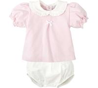 BABIDU Conjunto para bebé Niña con Camiseta de Manga Corta Set Bambino, Rosa, 0-3 Mesi Unisex-Bimbi