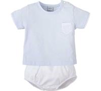 BABIDU Conjunto para bebé Niño con Camiseta De Manga Corta Y Bolsillo Decorativo Set per Bambini, Celeste, 18 Mesi Uni Baby