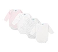 BABIDU | Set 4 Body Neonato Manica Lunga - 100% Cotone, Morbidi e Traspiranti - Body Unisex Bambino e Bambina, Ideale per i Giorni Più Freschi, Made in Europe