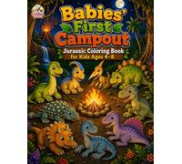 Babies' First Campout - Jurassic Coloring Book for Kids Ages 4-8: Dinosaur Coloring Book for Kids Ages 4-8